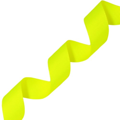 Morex Ribbon Neonfarbenes Ripsband, 1,6 cm x 20 m, Neongelb (06716/20-615) von Morex Ribbon