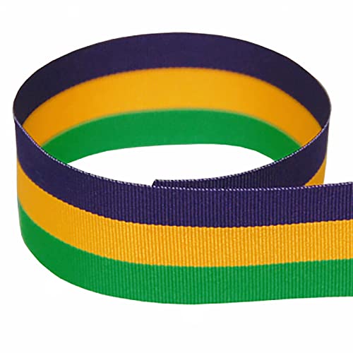 Morex Ribbon Ripsband, gestreift, Marineblau/Gold/Grün Morex Ribbon Ripsband, gestreift, Marineblau/Gold/Grün von Morex Ribbon
