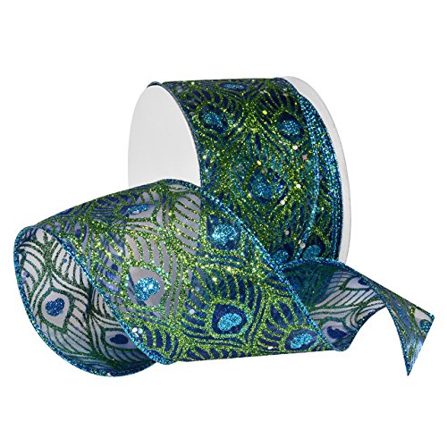 Morex Ribbon Trompeterband mit Draht, Nylon, 6,4 cm x 20 m, Türkis (7708.60/20-712) von Morex Ribbon