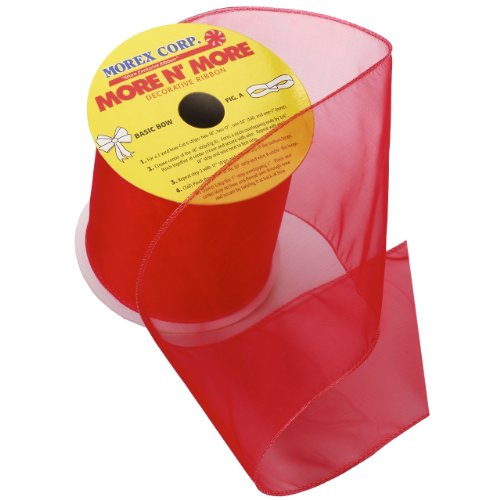 Morex Ribbon Wired 4-Zoll-Chiffonband mit 9,1 Spule rot Morex Ribbon Wired 4-Zoll-Chiffonband mit 9,1 Spule rot von Morex Ribbon