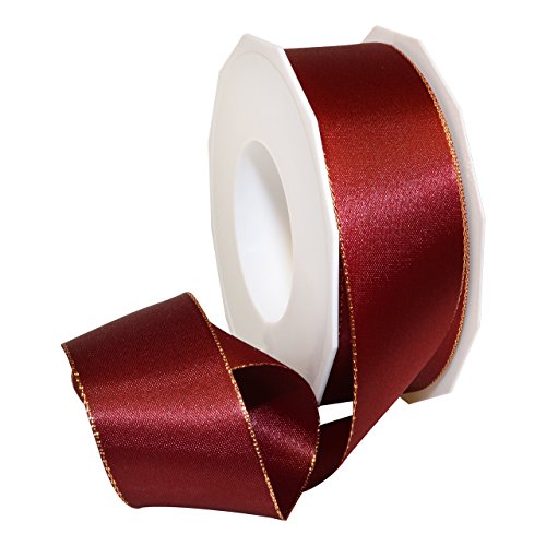 Präsent - BROADWAY Dekorationsband - bordeaux/gold - 25-m-Rolle 40 mm Präsent - BROADWAY Dekorationsband - bordeaux/gold - 25-m-Rolle 40 mm von Morex Ribbon
