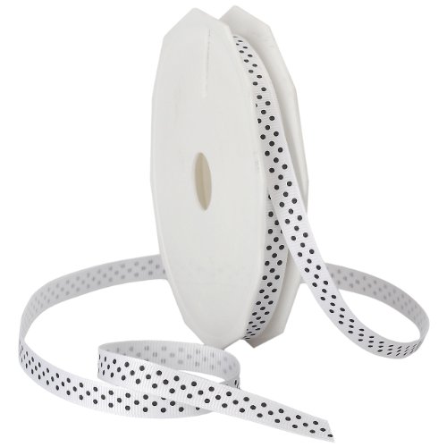 Morex Ripsband, Schweizer Punkte, 1,9 cm x 20 m, Weiß von Morex Ribbon