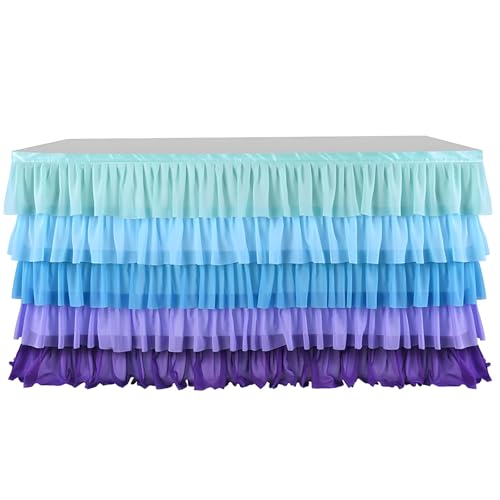 Morlinca Tüll Tischrock Tischdekoration Abgestufter Kuchen Tischrock Party Tischröcke Tüll Tischdecke für Geburtstagsfeier Baby Dusche Babyparty Valentinstag Bar Hochzeit Dekoration,Mermaid Color,9ft Morlinca Tüll Tischrock Tischdekoration Abgestufter Kuchen Tischrock Party Tischröcke Tüll Tischdecke für Geburtstagsfeier Baby Dusche Babyparty Valentinstag Bar Hochzeit Dekoration,Mermaid Color,9ft von Morlinca