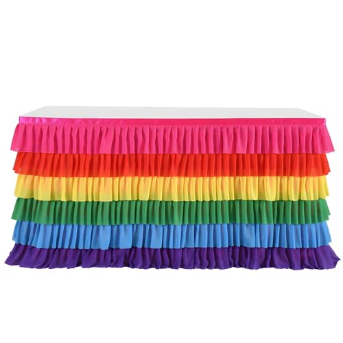 Morlinca Tüll Tischrock Tischdekoration Abgestufter Kuchen Tischrock Party Tischröcke Tüll Tischdecke für Geburtstagsfeier Baby Dusche Babyparty Valentinstag Bar Hochzeit Dekoration,Rainbow colors,6ft Morlinca Tüll Tischrock Tischdekoration Abgestufter Kuchen Tischrock Party Tischröcke Tüll Tischdecke für Geburtstagsfeier Baby Dusche Babyparty Valentinstag Bar Hochzeit Dekoration,Rainbow colors,6ft von Morlinca
