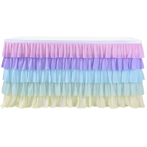 Morlinca Tüll Tischrock Tischdekoration Abgestufter Kuchen Tischrock Party Tischröcke Tüll Tischdecke für Geburtstagsfeier Baby Dusche Babyparty Valentinstag Bar Hochzeit Dekoration,Unicorn Color,6ft Morlinca Tüll Tischrock Tischdekoration Abgestufter Kuchen Tischrock Party Tischröcke Tüll Tischdecke für Geburtstagsfeier Baby Dusche Babyparty Valentinstag Bar Hochzeit Dekoration,Unicorn Color,6ft von Morlinca