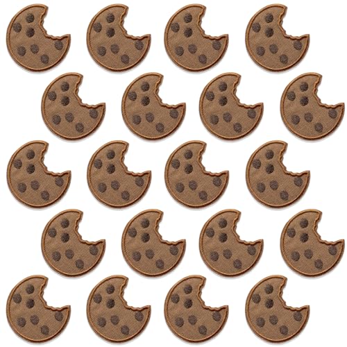 20 Stück bestickte Plätzchen-Aufnäher, zum Aufbügeln oder Aufnähen, niedliche Stickerei-Applikation zum Aufnähen auf Kleidung, Hut, Hose, Schuhe, Nähen, Basteln, Dekoration von MornZorn