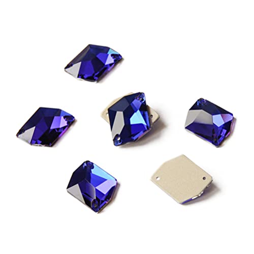 Cosmic Capri Blue Glassteine flache Rückseite Strasssteine Blau Kristall zum Aufnähen für Kleid 13 x 17 16 x 20 21 x 26 mm von Mornattt