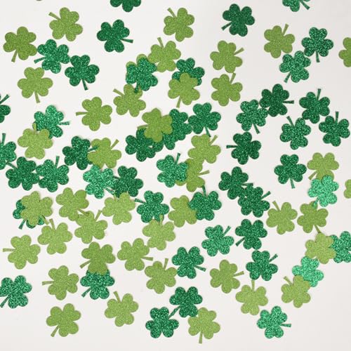 Morndew 100 Stück grünes glitzerndes vierblättriges Kleeblatt-Konfetti für St. Patrick's Day, Party, Geburtstag, Babyparty, Hochzeit, Party-Dekorationen Morndew 100 Stück grünes glitzerndes vierblättriges Kleeblatt-Konfetti für St. Patrick's Day, Party, Geburtstag, Babyparty, Hochzeit, Party-Dekorationen von Morndew