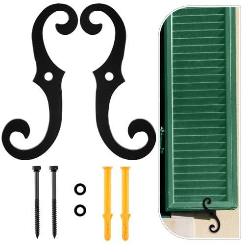 MorningRo 2 Stück Eisen Rolladenverschlüsse 6,5 Zoll Dekorative S Style Shutter Dogs Hardware Rostbeständige Galvanisierte Oberfläche Externer Raffhalter Inklusive Befestigungsschrauben und Öldichtung MorningRo 2 Stück Eisen Rolladenverschlüsse 6,5 Zoll Dekorative S Style Shutter Dogs Hardware Rostbeständige Galvanisierte Oberfläche Externer Raffhalter Inklusive Befestigungsschrauben und Öldichtung von MorningRo