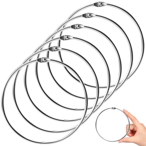 MorningRo Ringbinder, 10,2 cm, lose Blätter, extra groß, vernickelter Stahl, Schlüsselanhänger, Buch, Metallringe für Zuhause, Büro, Karteikarten, Quittungen, Memos, Dateien, DIY, Fotos, Bastelbedarf MorningRo Ringbinder, 10,2 cm, lose Blätter, extra groß, vernickelter Stahl, Schlüsselanhänger, Buch, Metallringe für Zuhause, Büro, Karteikarten, Quittungen, Memos, Dateien, DIY, Fotos, Bastelbedarf von MorningRo