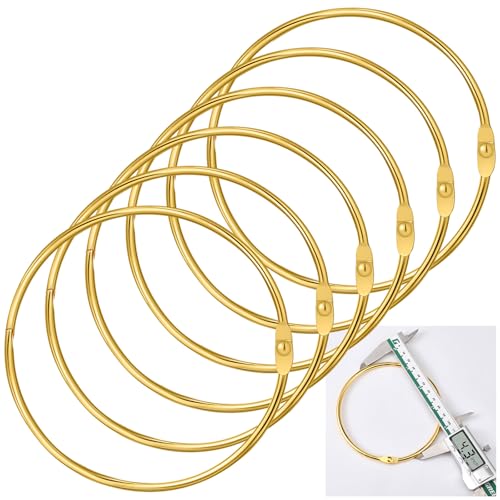 MorningRo Ringbinder, 10,2 cm, lose Blätter, goldfarben, extra groß, vernickelter Stahl, Schlüsselanhänger, Metallringe für Zuhause, Büro, Karteikarten, Quittungen, Memos, Fotos, Dateien, Bastelbedarf MorningRo Ringbinder, 10,2 cm, lose Blätter, goldfarben, extra groß, vernickelter Stahl, Schlüsselanhänger, Metallringe für Zuhause, Büro, Karteikarten, Quittungen, Memos, Fotos, Dateien, Bastelbedarf von MorningRo