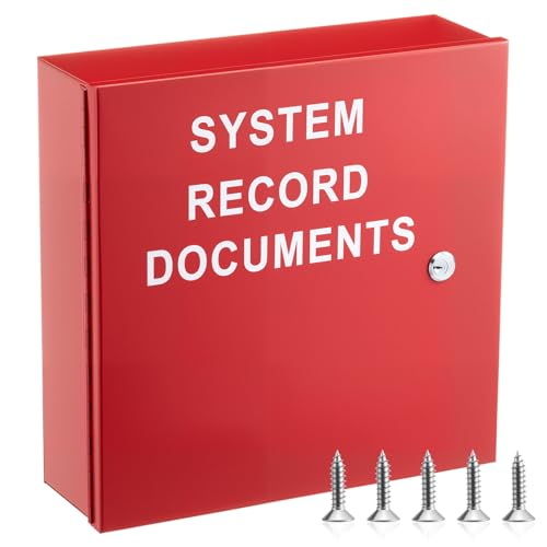 MorningRo System Record Dokumente, Gehäusesystem, Aktenschrank, Verriegelung, Dokumentenaufbewahrung für Büro, Zuhause, mit 2 Schlüsseln und 5 Schrauben, 30,5 x 30,5 cm, Rot von MorningRo