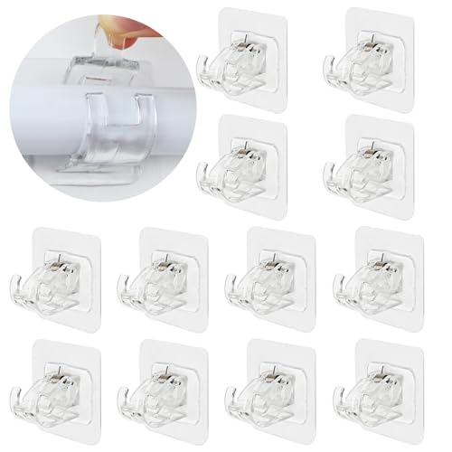 20 Stück Selbstklebende Gardinenstangen, Gardinenstange zum Kleben, Gardinenstange Kleben, Transparente Klebehaken Gardinenstange, Gardinenstangenhalter Ohne Bohren für Küche Badezimmer 20 Stück Selbstklebende Gardinenstangen, Gardinenstange zum Kleben, Gardinenstange Kleben, Transparente Klebehaken Gardinenstange, Gardinenstangenhalter Ohne Bohren für Küche Badezimmer von Morocket