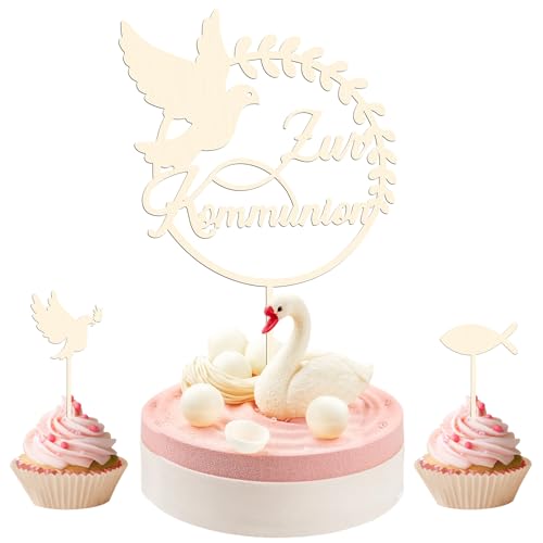 3 Stück Cake Topper Taufe, Tortendeko Kommunion, Tortendeko Taufe aus Holz, Tortendeko Taufe Mädchen, Tortenaufleger Taufe Personalisiert, Torte Tortenstecker für Taufe Deko Junge Mädchen 3 Stück Cake Topper Taufe, Tortendeko Kommunion, Tortendeko Taufe aus Holz, Tortendeko Taufe Mädchen, Tortenaufleger Taufe Personalisiert, Torte Tortenstecker für Taufe Deko Junge Mädchen von Morocket