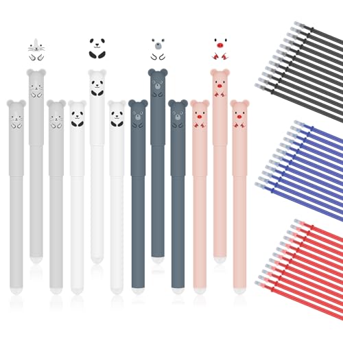 Morocket Radierbare Stifte 12 Stück Cartoon Gel Ink Pen Gelschreiber mit 36 Nachfüllungen, Radierbarer Kugelschreiber, Cartoon Gelschreiber Panda Gel Stift für Studenten Geschenk, Schul Bürobedarf Morocket Radierbare Stifte 12 Stück Cartoon Gel Ink Pen Gelschreiber mit 36 Nachfüllungen, Radierbarer Kugelschreiber, Cartoon Gelschreiber Panda Gel Stift für Studenten Geschenk, Schul Bürobedarf von Morocket