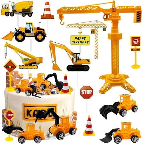 Morofme 21pcs Bau Kuchen Toppers Fahrzeuge Kuchen Dekorationen LKW Bagger Turm Kran Cupcake Topper Bulldozer Bagger Verkehr Straßenzeichen Kuchen Dekor Bau Thema Geburtstag Party Supplies Morofme 21pcs Bau Kuchen Toppers Fahrzeuge Kuchen Dekorationen LKW Bagger Turm Kran Cupcake Topper Bulldozer Bagger Verkehr Straßenzeichen Kuchen Dekor Bau Thema Geburtstag Party Supplies von Morofme