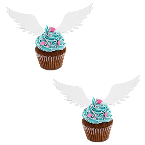 Morofme 24 Paar essbare Engelsflügel Cupcake Topper, Oblaten Engelsflügel Kuchen Topper, essbare Flügel Kuchen Cupcake Dekorationen für Engel Thema Geburtstag Babyparty Hochzeitstag Partyzubehör Morofme 24 Paar essbare Engelsflügel Cupcake Topper, Oblaten Engelsflügel Kuchen Topper, essbare Flügel Kuchen Cupcake Dekorationen für Engel Thema Geburtstag Babyparty Hochzeitstag Partyzubehör von Morofme