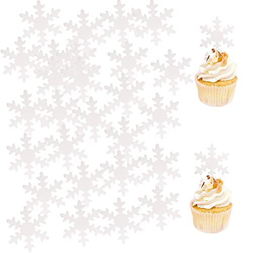 Morofme 50pcs weißer essbarer Schneeflocke-Kuchen-Kuchen-Dekor, essbarer gefrorener Kuchen-Deckel, Winter-Kuchen-Deckel, essbarer Schneeflocken-Kuchen-Kuchen-Dekoration für Weihnachten Winter Frozen Morofme 50pcs weißer essbarer Schneeflocke-Kuchen-Kuchen-Dekor, essbarer gefrorener Kuchen-Deckel, Winter-Kuchen-Deckel, essbarer Schneeflocken-Kuchen-Kuchen-Dekoration für Weihnachten Winter Frozen von Morofme