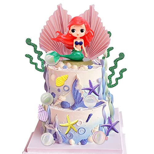 Morofme Meerjungfrauen-Kuchenaufsatz, 16 Stück, unter dem Meer, Kuchenaufsatz, Meerjungfrau, Geburtstag, Babyparty, Kuchen, Cupcake-Aufsatz, Meerjungfrauenfiguren, Kuchendekoration Morofme Meerjungfrauen-Kuchenaufsatz, 16 Stück, unter dem Meer, Kuchenaufsatz, Meerjungfrau, Geburtstag, Babyparty, Kuchen, Cupcake-Aufsatz, Meerjungfrauenfiguren, Kuchendekoration von Morofme