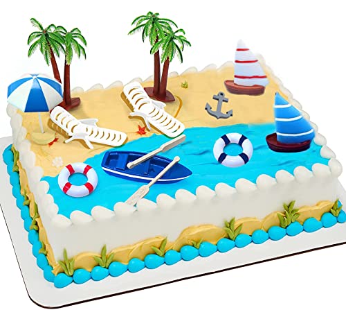 Morofme Strandkorb, Regenschirm, Kuchendekoration, 13 Stück, Strand, Sommer, Ozean, Cupcake-Topper für Schwimmbad, tropisch, hawaiianisch, Aloha, Luau, Geburtstag, Babyparty, Hochzeit Morofme Strandkorb, Regenschirm, Kuchendekoration, 13 Stück, Strand, Sommer, Ozean, Cupcake-Topper für Schwimmbad, tropisch, hawaiianisch, Aloha, Luau, Geburtstag, Babyparty, Hochzeit von Morofme