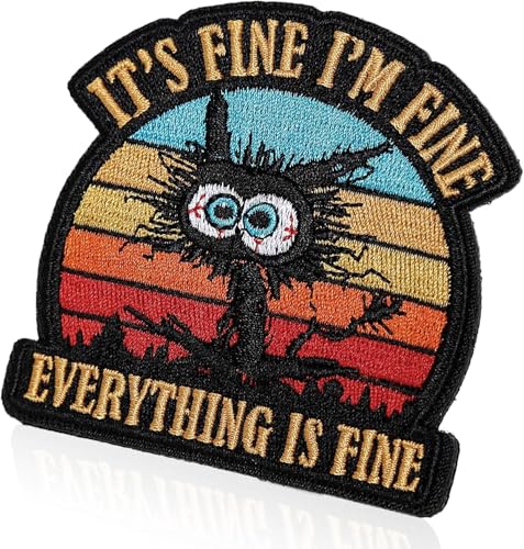 EVERY THING IS FINE Aufnäher Moral Patches Klett Stickerei Klettverschluss Für Taktische Kleidung Rucksack Baseballkappe Uniform Weste Hundegeschirr von Morpome