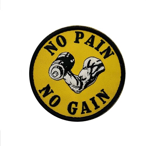No Pain No gain Fitness Aufnäher Moral Patches Klett Stickerei Klettverschluss Für Taktische Kleidung Rucksack Baseballkappe Uniform Weste Hundegeschirr von Morpome