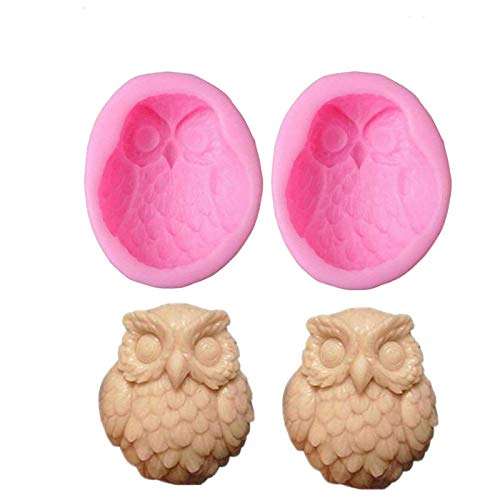 Mose Cafolo 2 Stück große 3D-Silikon-Eulen-Seifenformen für selbstgemachte Seife, Kuchen, Schokolade, Ornamente Mose Cafolo 2 Stück große 3D-Silikon-Eulen-Seifenformen für selbstgemachte Seife, Kuchen, Schokolade, Ornamente von Mose Cafolo