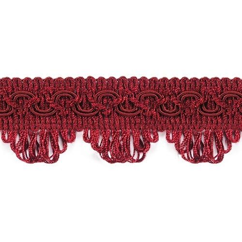 1 Meter Dekoborte Breite 3,5 cm Farbe dunkelrot Brokatborten Bänder Bordüre Brokat Spitze Posamentenborte für Kissen Kleidung Kostüme uzw. von Mosel Avenue Art & Gobelin Studio