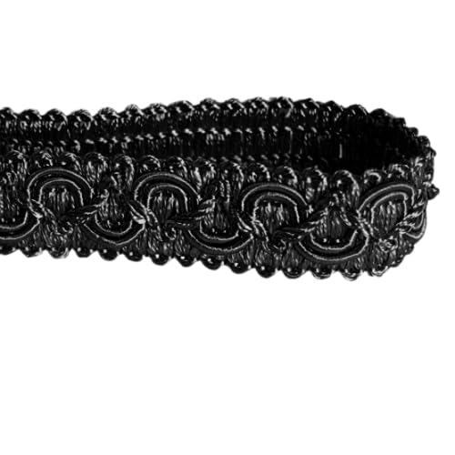 2 Meter Dekoborte Breite 1,6 cm Farbe schwarz Brokatborten Bänder Bordüre Brokat Spitze Posamentenborte 2 Meter Dekoborte Breite 1,6 cm Farbe schwarz Brokatborten Bänder Bordüre Brokat Spitze Posamentenborte von Mosel Avenue Art & Gobelin Studio