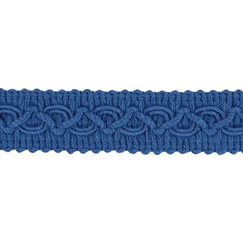 20 m Luxus Posamentenborte Breite 20 mm Baumwolle Farbe blau Möbelborte Brokatborten Dekoborte Spitze (Hellblau) von Mosel Avenue Art & Gobelin Studio