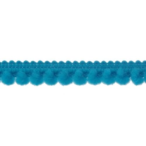 25 m Mini Bommelborte breite 10 mm breit Farbauswahl (ab 0,35 €/m) Pompomband Pompons DE (Türkis) von Mosel Avenue Art & Gobelin Studio