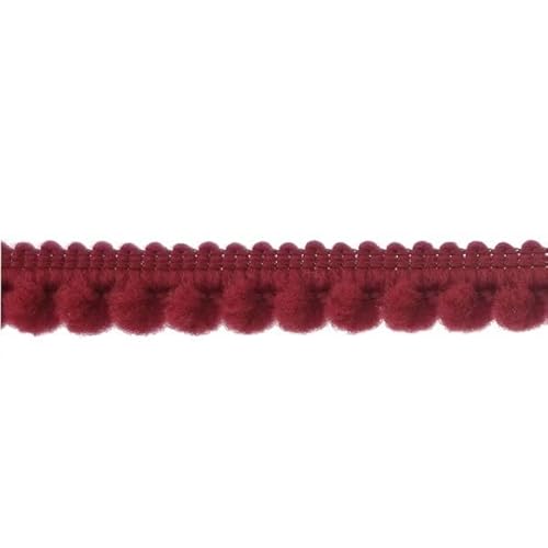 25 m Mini Bommelborte breite 10 mm breit Farbauswahl (ab 0,35 €/m) Pompomband Pompons DE (Weinrot) von Mosel Avenue Art & Gobelin Studio