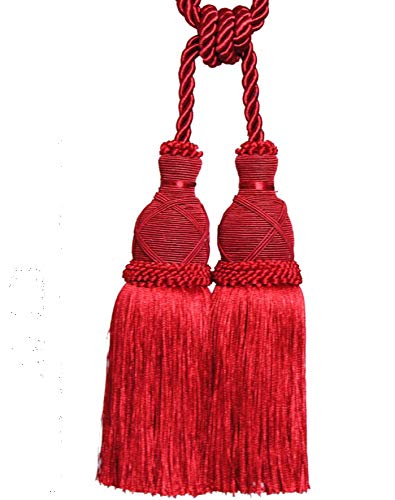 Doppelt Raffhalter mit Kordel 70 cm Quaste 20cm Doppelquaste Farbe Dunkelrot/Rot Barock Deko Art Shabby Chic Jugendstil Doppelt Raffhalter mit Kordel 70 cm Quaste 20cm Doppelquaste Farbe Dunkelrot/Rot Barock Deko Art Shabby Chic Jugendstil von Mosel Avenue Art & Gobelin Studio