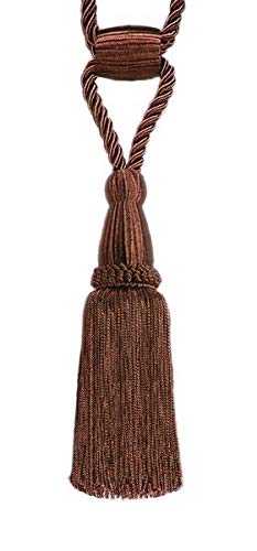 Mosel Avenue Art & Gobelin Studio Raffhalter Gardinenhalter 50 cm Quaste 15 cm Haken m.Kordel Farbauswahl Troddeln (Braun/Schoco) von Mosel Avenue Art & Gobelin Studio