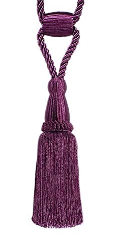Mosel Avenue Art & Gobelin Studio Raffhalter Gardinenhalter 50 cm Quaste 15 cm Haken m.Kordel Farbauswahl Troddeln (Lila) von Mosel Avenue Art & Gobelin Studio