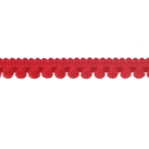ab 5m Mini Bommelborte 1,2 cm breit Farbe Rot Pompomband Pompons Dekoborte Bordüre (DE) von Mosel Avenue Art & Gobelin Studio