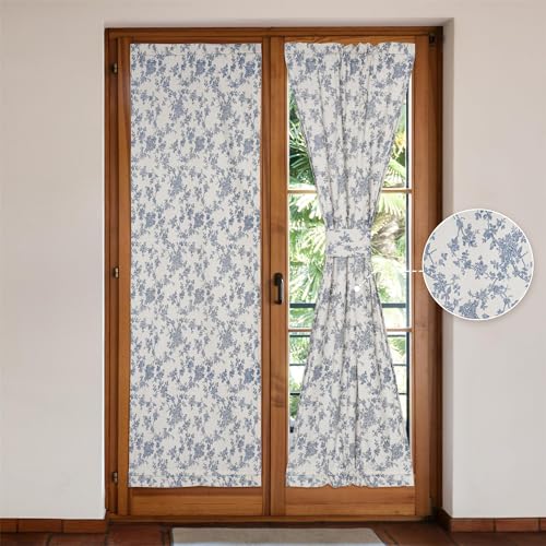 Moslovstar Französische Türvorhänge aus Leinen, 2er-Set, eleganter Landhausstil, Retro-Orchideen, Vordertürvorhang, Doppelstangen-Taschen-Raffhalter enthalten, 64 x 183 cm Moslovstar Französische Türvorhänge aus Leinen, 2er-Set, eleganter Landhausstil, Retro-Orchideen, Vordertürvorhang, Doppelstangen-Taschen-Raffhalter enthalten, 64 x 183 cm von Moslovstar