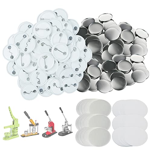 Mostme 300 Sets 32 mm Knopfzubehör Knopfteile für Knopfmacher-Maschine 32 mm, runde Abzeichen, leere Knopfstifte, Metallabdeckung, klare Folie und blankoes Papier Mostme 300 Sets 32 mm Knopfzubehör Knopfteile für Knopfmacher-Maschine 32 mm, runde Abzeichen, leere Knopfstifte, Metallabdeckung, klare Folie und blankoes Papier von Mostme