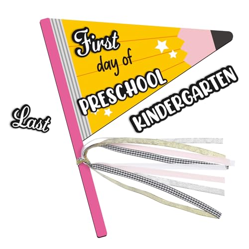 MotiMind First and Last Day of School Flag with 16 Grade Labels Reusable Wooden Flag Sign for Preschool Kindergarten Pre-k College with Ribbons for Back to School Supplies and Photo Props MotiMind First and Last Day of School Flag with 16 Grade Labels Reusable Wooden Flag Sign for Preschool Kindergarten Pre-k College with Ribbons for Back to School Supplies and Photo Props von MotiMind