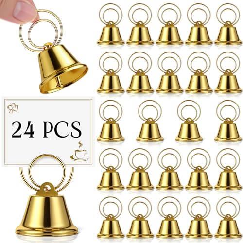 MotiMind Tischnummernhalter, Tischkartenhalter für Tisch, 5,1 cm, Ringclip, Zahlenhalter, Metall, Bilderhalter für Hochzeit, Weihnachten, Restaurant, Zuhause, Foto, Büro, Memo, Gold, Ring, 24 Stück MotiMind Tischnummernhalter, Tischkartenhalter für Tisch, 5,1 cm, Ringclip, Zahlenhalter, Metall, Bilderhalter für Hochzeit, Weihnachten, Restaurant, Zuhause, Foto, Büro, Memo, Gold, Ring, 24 Stück von MotiMind