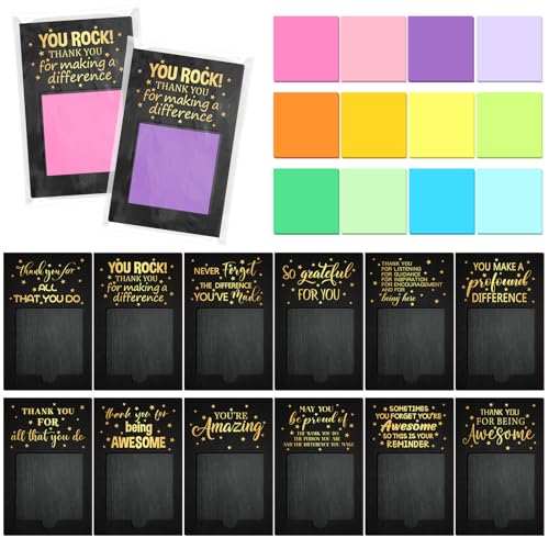 Motipuns 36 Stück Weihnachten Mitarbeiter Wertschätzung Geschenke Inspirierende Haftnotizen Pad Halter Lehrer Wertschätzung Weihnachten Dankeschön Geschenke für Kollegen Mitarbeiter Haftnotizen Halter von Motipuns