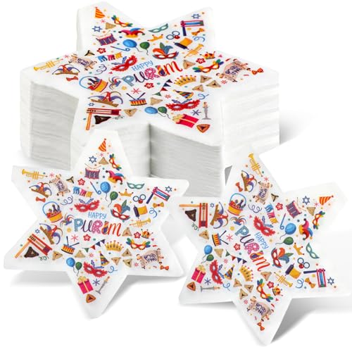 Motipuns Papierservietten im Purim-Stil, Einweg-Servietten, Cocktail-Papierservietten, Esstisch, Einweg-Gästeservietten für rosa violette Schmetterlinge, Brustkrebs, Partyzubehör, 60 Stück von Motipuns