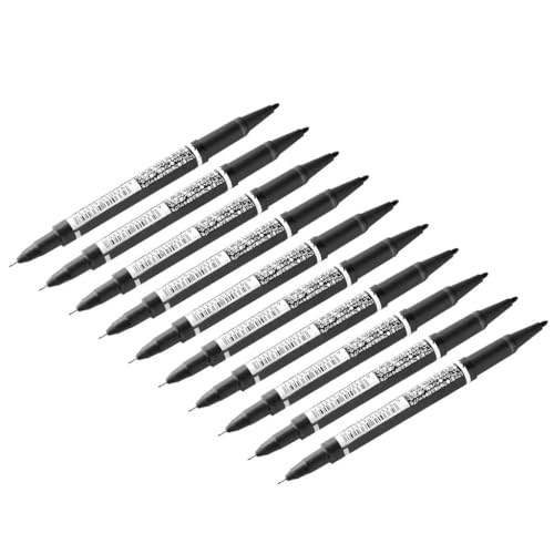 MotiveTech 10 Stück Schwarze Doppelspitzige Marker Filzstifte MotiveTech 10 Stück Schwarze Doppelspitzige Marker Filzstifte von MotiveTech