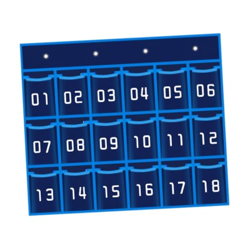 MotiveTech Hängetasche Als Aufbewahrungssystem Und Nummerierte Tasche Wandorganizer Handyhalter Aus Verschleißfestem Vliesstoff für Haushalt Büro Und Klassenzim, 18 Gitter MotiveTech Hängetasche Als Aufbewahrungssystem Und Nummerierte Tasche Wandorganizer Handyhalter Aus Verschleißfestem Vliesstoff für Haushalt Büro Und Klassenzim, 18 Gitter von MotiveTech
