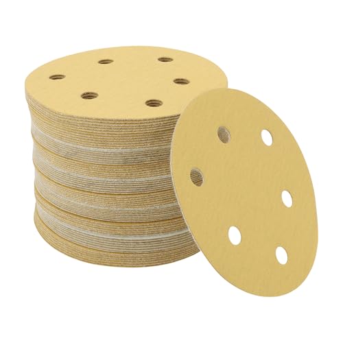 Motoforti 70 Stk Runde Schleifblätter 6 150er Körnung Klettschleifpapier Universell Für Automotive Lackaufbereitung 125x125mm Aluminiumoxid Gelb Motoforti 70 Stk Runde Schleifblätter 6 150er Körnung Klettschleifpapier Universell Für Automotive Lackaufbereitung 125x125mm Aluminiumoxid Gelb von Motoforti