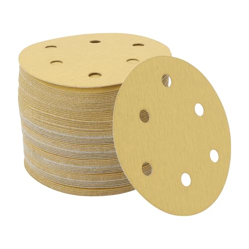 Motoforti 70 Stk Runde Schleifblätter 6 180er Körnung Haftschliff-Schleifpapier Universell Für Automotive Lackierung 125x125mm Aluminiumoxid Gelb Motoforti 70 Stk Runde Schleifblätter 6 180er Körnung Haftschliff-Schleifpapier Universell Für Automotive Lackierung 125x125mm Aluminiumoxid Gelb von Motoforti