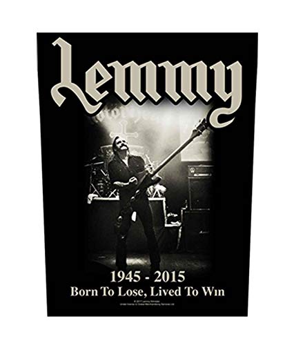 Motorhead Rückenaufnäher Lemmy Born to Lose Lived to Win offiziell Schwarz 36cm One Size von Motorhead