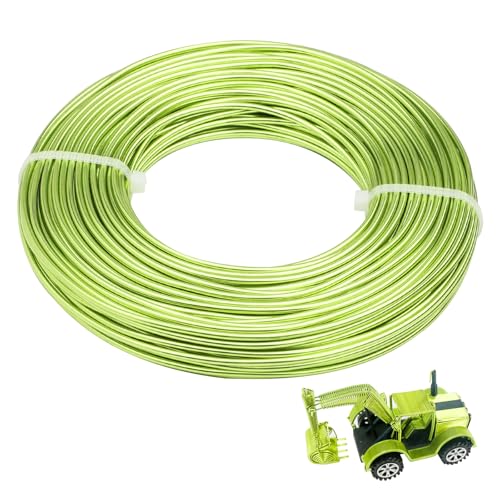 Aluminiumdraht, 12 Gauge, 30 m, biegbar, Metall, eloxierter Aluminiumdraht für Modellieren, Schmuckherstellung, Handwerk, Kranz, Perlen, Blumen (fluoreszierend) von Motroce