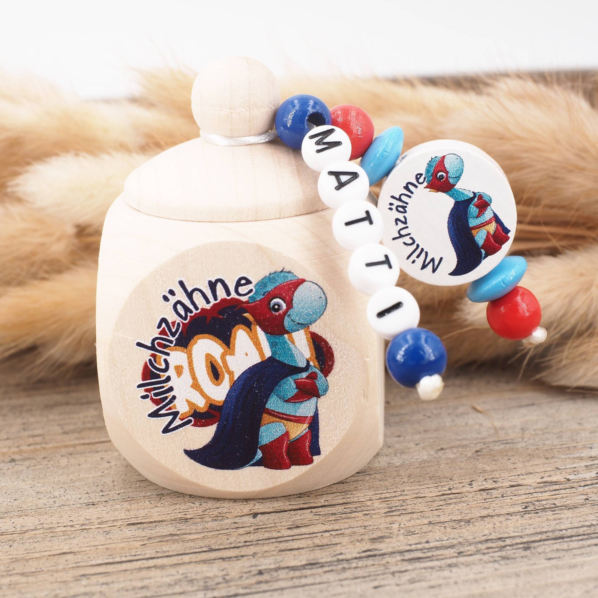 Milchzahndose Mit Namen Dino Milchzahndose Mit Namen Dino von MotzisBunteWelt2014