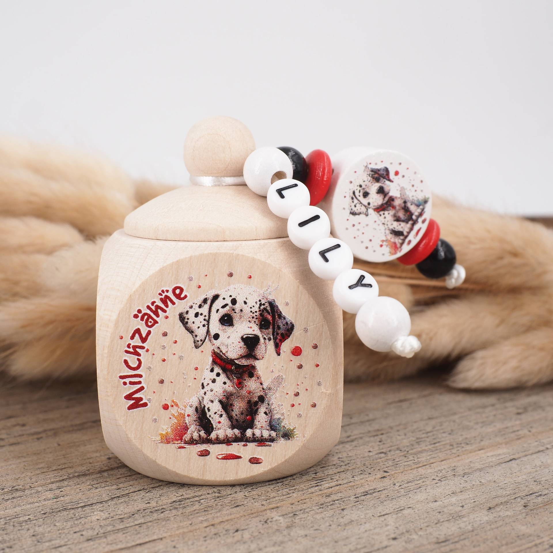 Milchzahndose Mit Namen Hund Dalmatiner Milchzahndose Mit Namen Hund Dalmatiner von MotzisBunteWelt2014